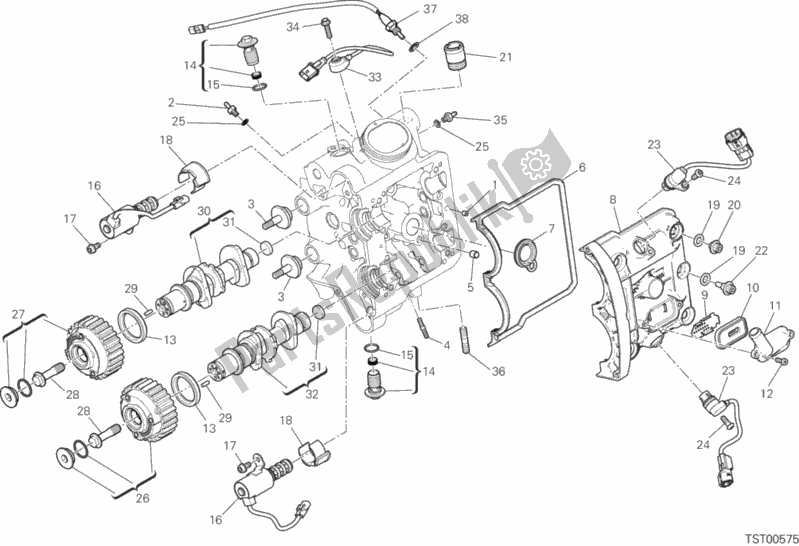 All parts for the Testa Orizzontale - Distribuzione of the Ducati Diavel Xdiavel Sport Pack Brasil 1260 2017